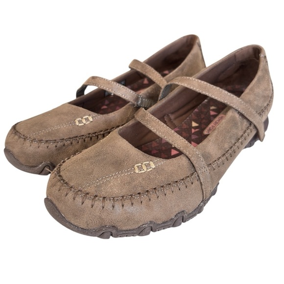 Skechers Womens Brown Mary Jane Memory Foam Air Cooled Shoe Size 8.5 Relaxed Fit - Picture 2 of 10